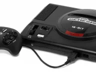 A North American Sega Genesis Model 1 console with a three-button controller