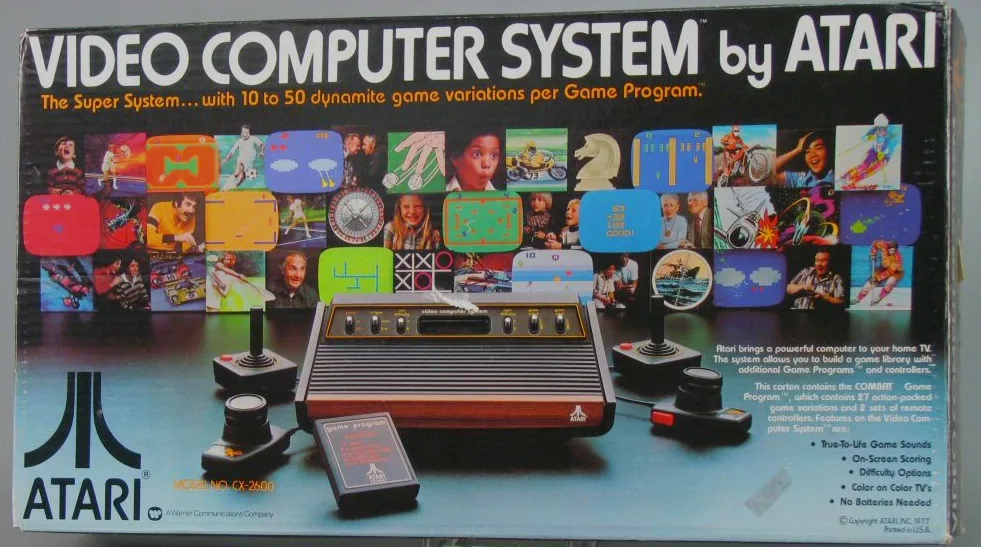 Atari VCS Video Computer System retail box art from 1977