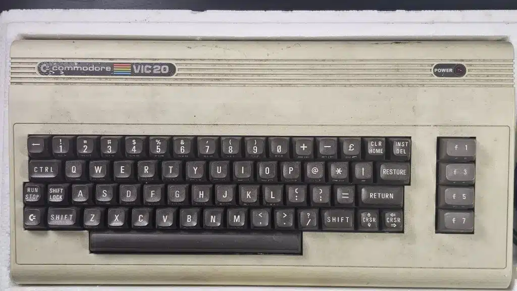 The VIC-20 as it arrived on the bench