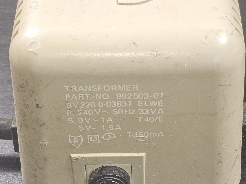 The label on the original VIC-20 power supply