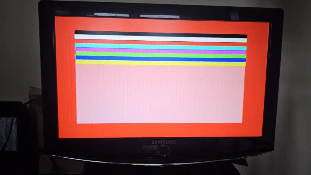 The colour test: eight bars, all present and in order