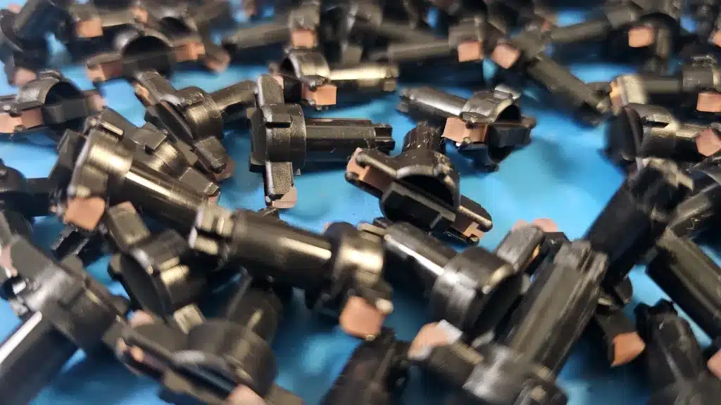 The plungers, out of the keyboard frame