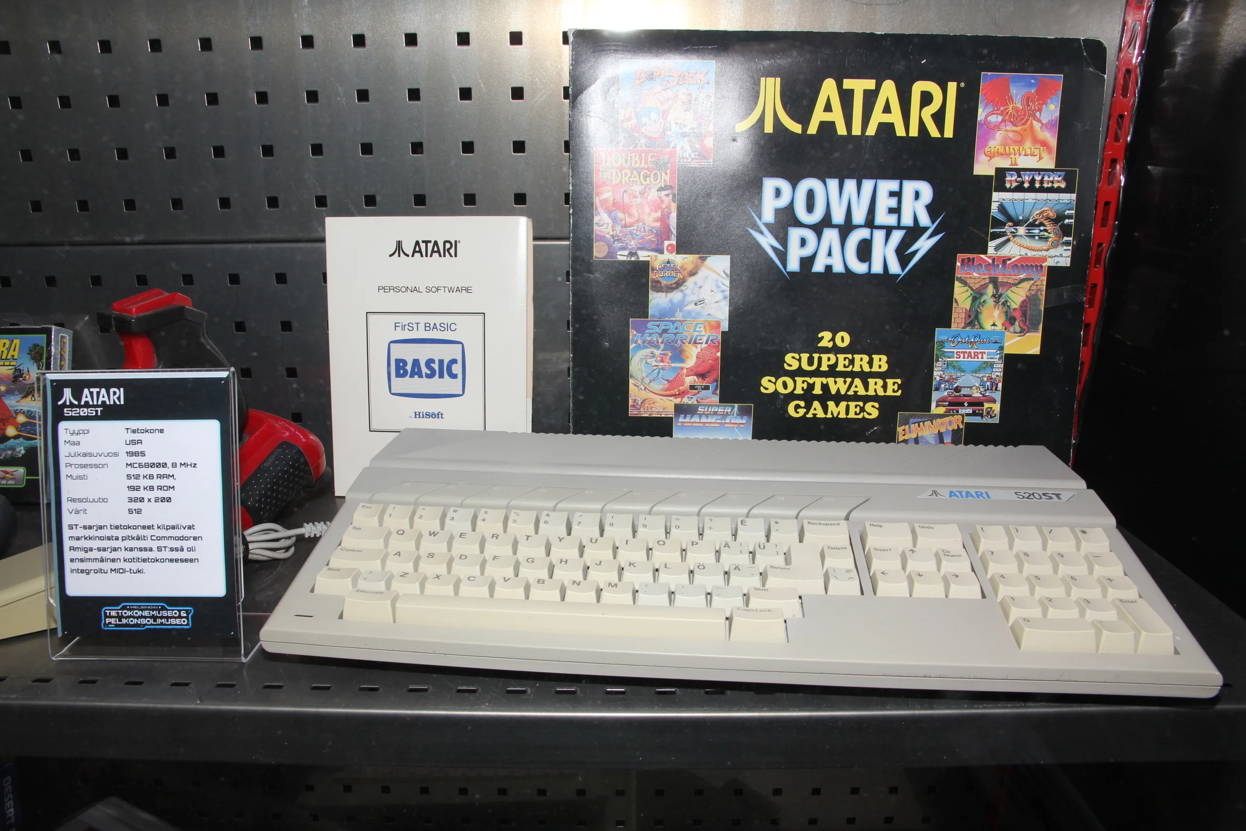 Atari 520ST computer in the Helsinki Computer and Game Console Museum