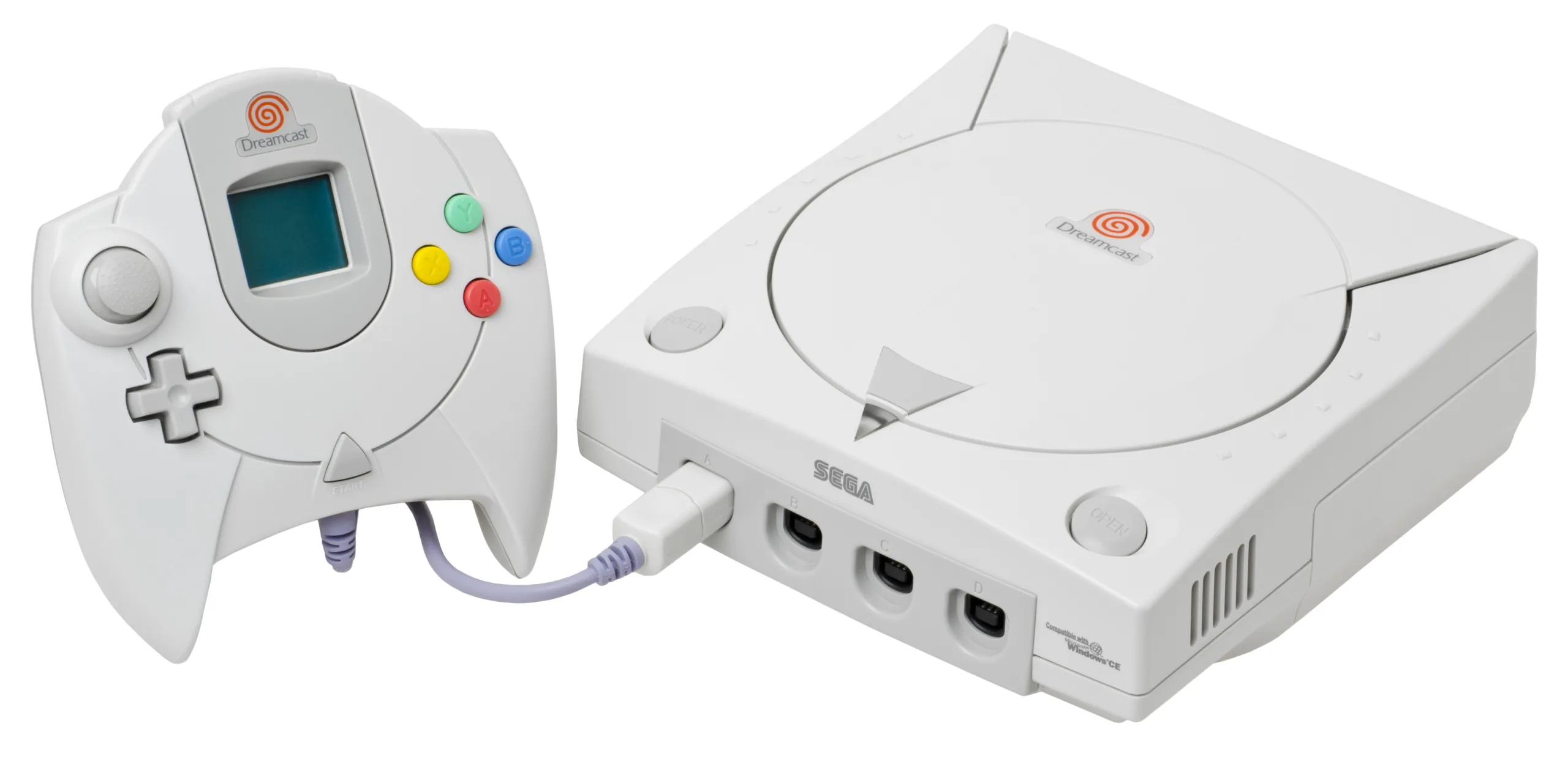 Sega Dreamcast console with controller