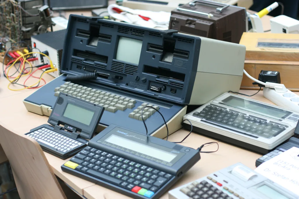 Early 8-bit portable computers including an Osborne 1