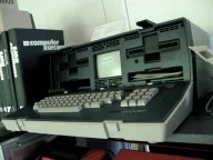 Osborne 1 portable computer with its keyboard lid folded down