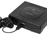 Sega Saturn console with controller