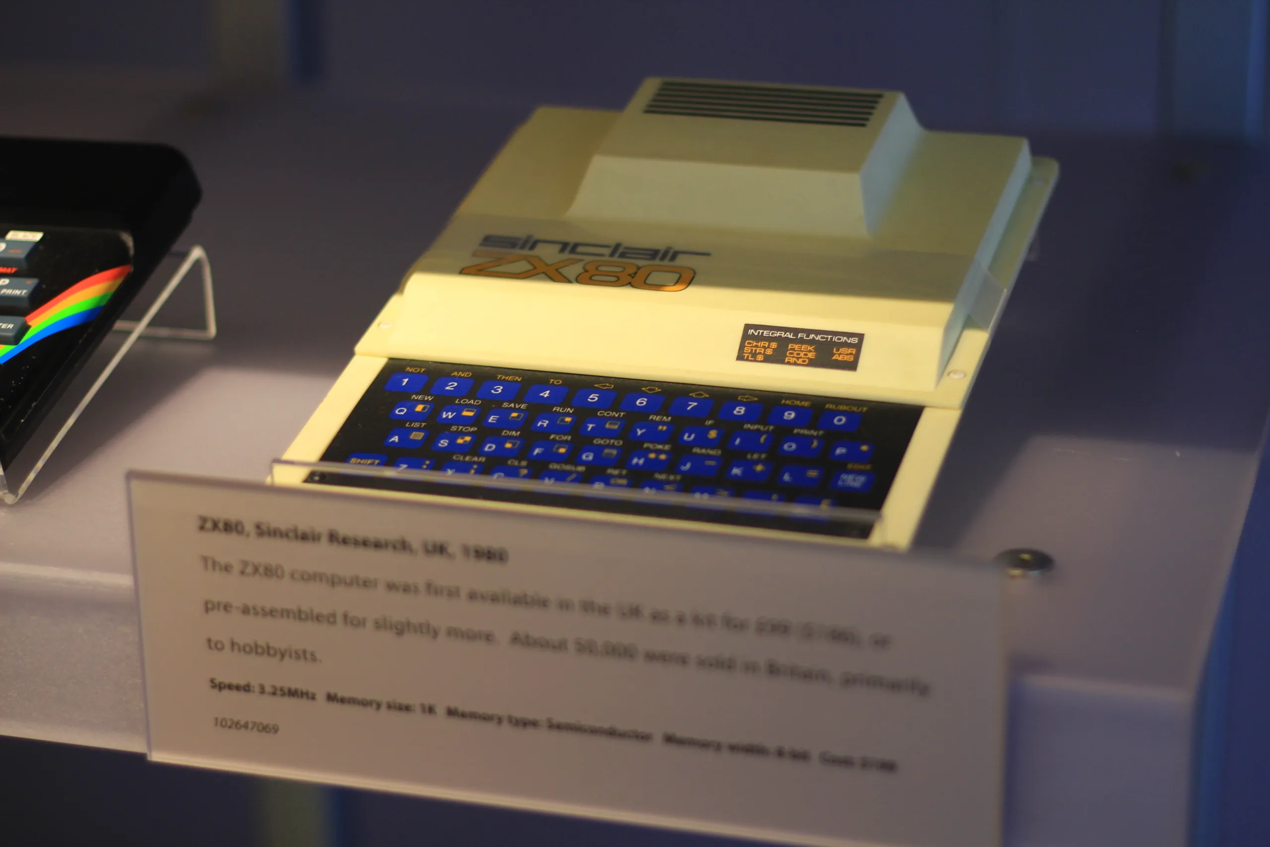 Sinclair ZX80 on display at the Computer History Museum