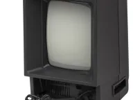 Original Vectrex console with its built-in vector monitor and controller