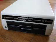 Commodore VC-1541 single drive floppy disk unit seen from the front
