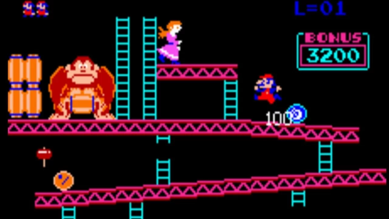 Donkey Kong arcade game screen