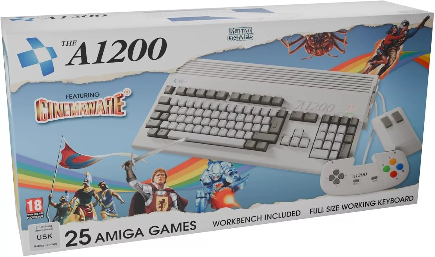 THEA1200 prototype running Turrican and Defender of the Crown II